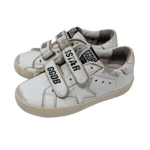 Golden Goose Kids Old School Sneakers White Leather Made in Italy
